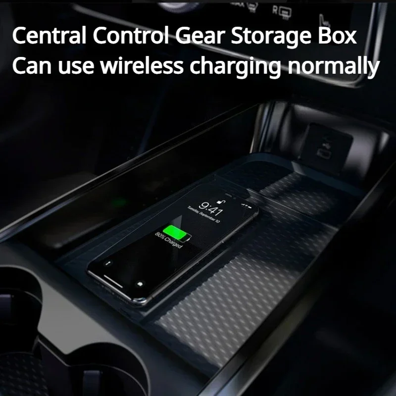 Central Control Storage Box for Ford Mustang Mach-E Armrest Box Gear Shift Storage Box Stowing Tidying Car Interior Accessories