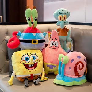 Anime Spongebob Squarepants Patrick Star Squidward Eugene H. Krabs Gary Kawaii Boneka Mainan Mewah Gantungan Kunci Hadiah Ulang Tahun untuk Anak-anak 12 game spongebob penjualan terbaik - №