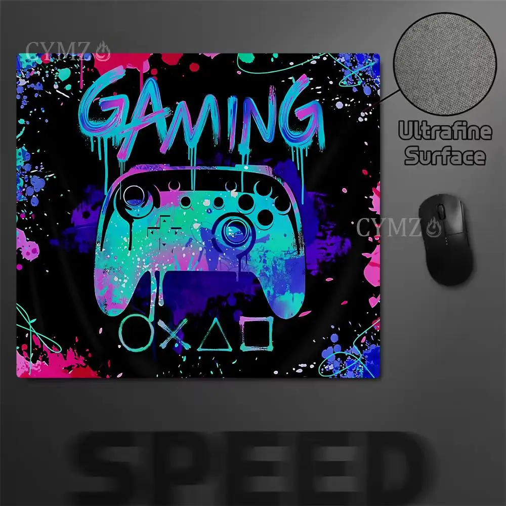 لوحة ماوس الألعاب الكبيرة لطاولة ألعاب مكتب الكمبيوتر، وسادات مكتب صغيرة مطاطية مضادة للانزلاق للوحة مفاتيح الألعاب #5