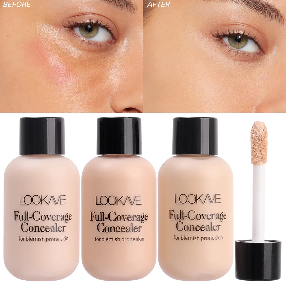 Matte Liquid Concealer 3 Colors Waterproof Full Coverage Invisible Pores Dark Circles Freckle Foundation Base Makeup Cosmetics