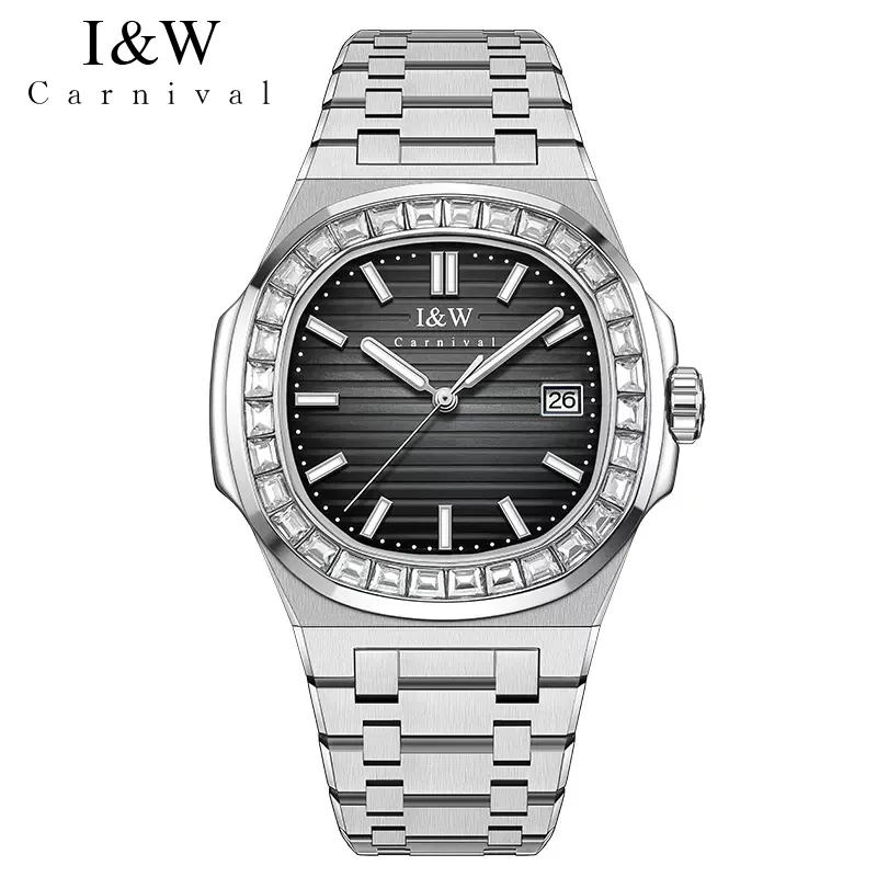 Carnival Brand IW High-end Series Luxury Imported Movement Mechanical Watch for Men 316L Steel 50M Waterproof Sapphire Watches
