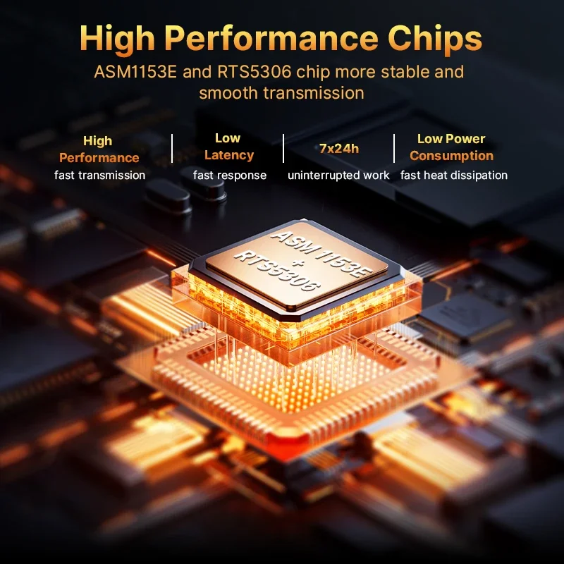 RSHTECH Estación de Acoplamiento para Discos Duros de Aluminio USB 3.0 para Discos Duros SATA HDD de 2,5 y 3,5 Pulgadas, con Tarjeta SD y TF, soporta Discos de 6 Gbps y 16 TB