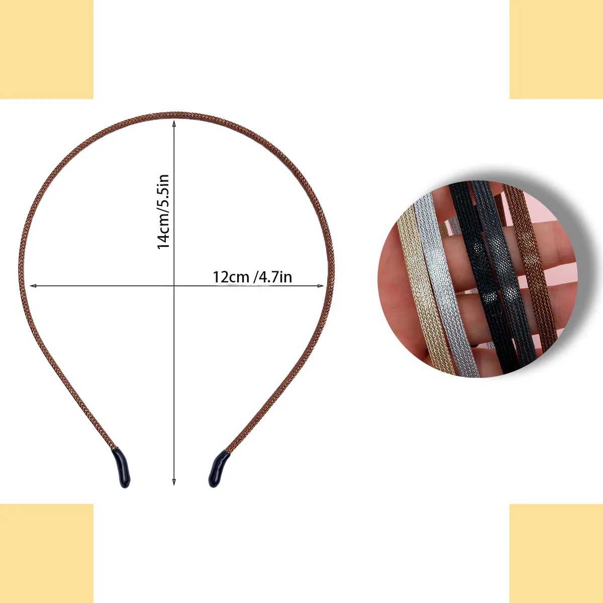 5PCS Solid Color Minimalist Headbands Elegant Daily Hair Accessories for Women Non-slip Thin Headband For Daily Casual Life