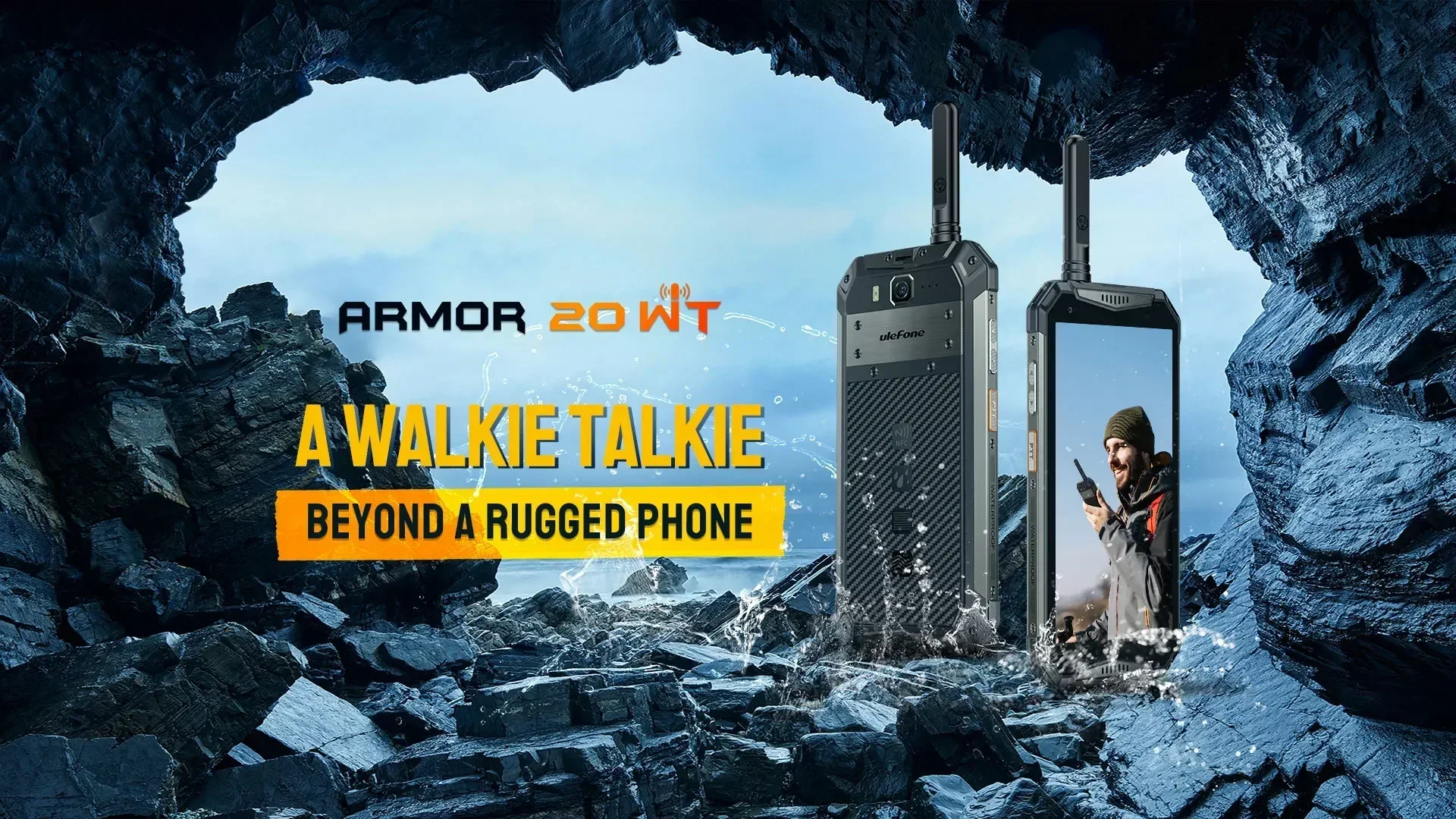 New Product Ulefone Armor 20WT Two Way Radio DMR Long Range Android 12 Portable Rugged Phone With NFC IP68/IP69K Waterproof