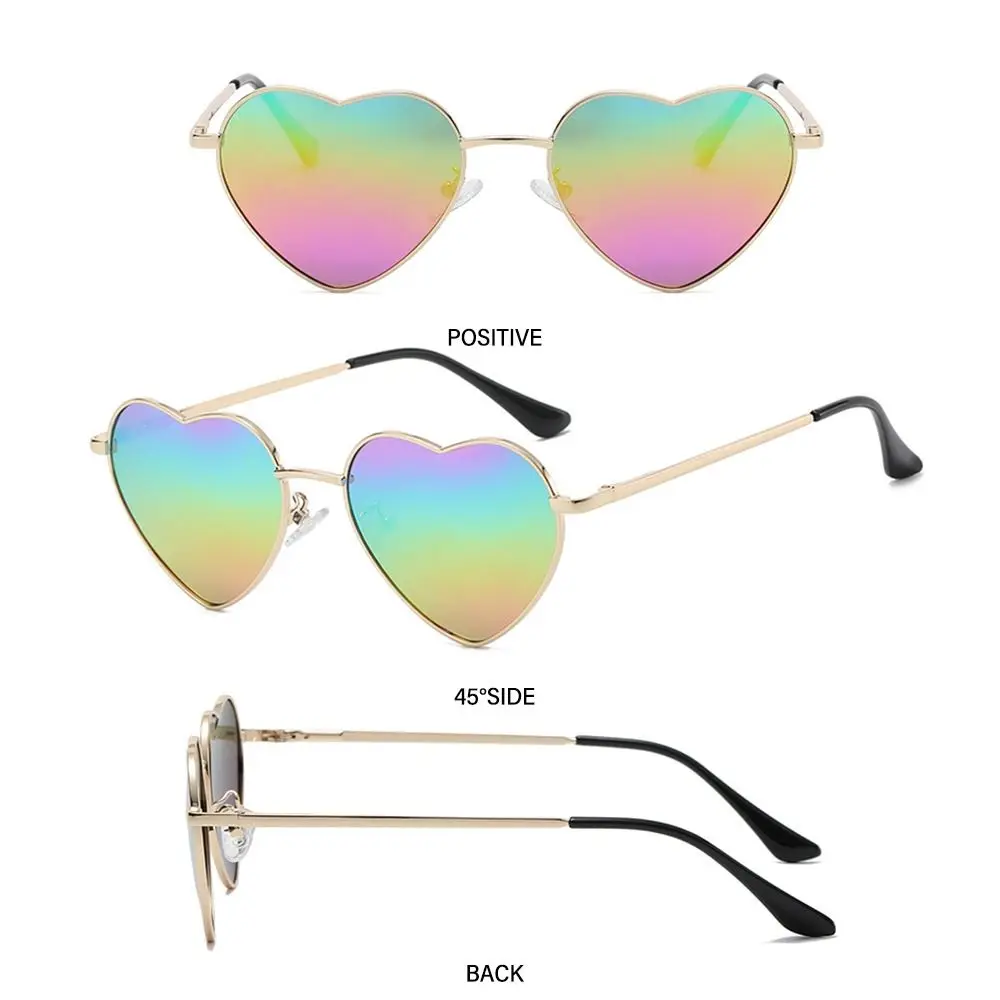 Vintage UV400 Protection Fancy Accessories Heart-Shaped Sunglasses Shades 90s Glasses Heart Sun Glasses