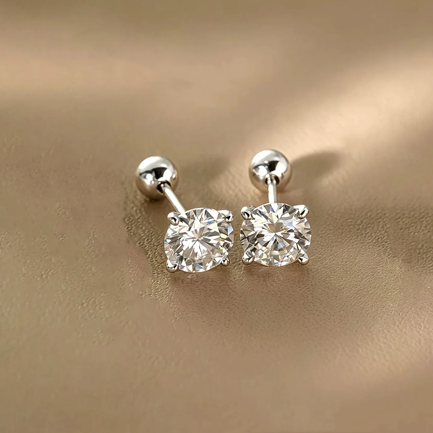 0.5ct-3ct D-Color Moissanite Stud Earring 14k Gold Filled Lab Created Imitation Diamond Earring For Women Fine Jewelry Oorbellen