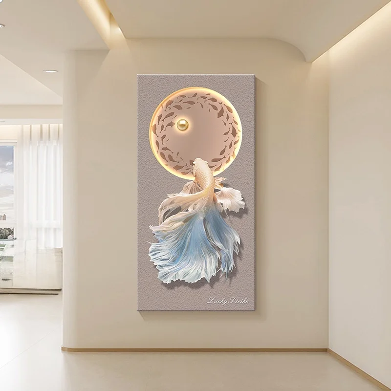 الحديثة محظوظ كوي معلقة اللوحة مدخل الديكور الراقية الممر غرفة المعيشة غرفة الطعام حائط الخلفية الفن جدارية مصباح