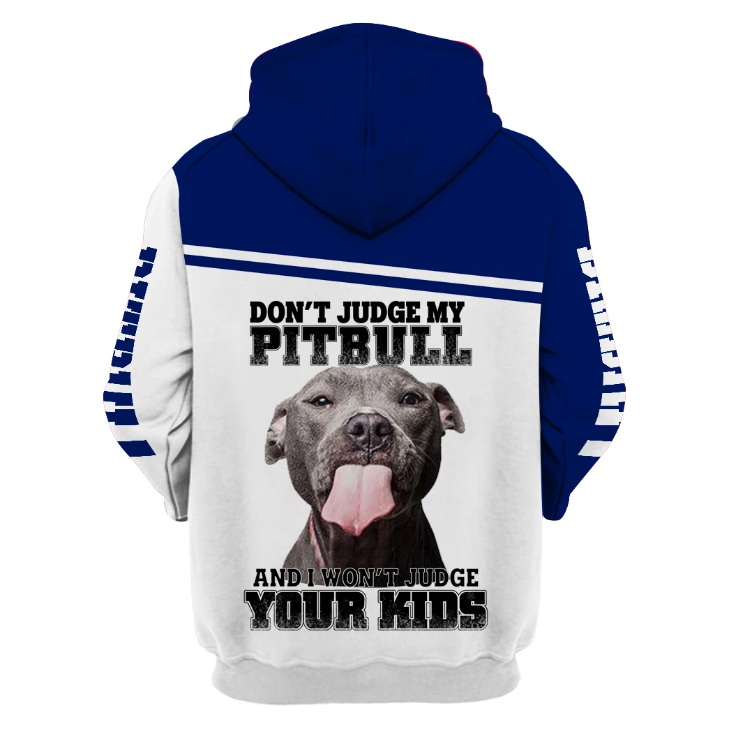 Animal Pitbull Dog 3D Full Printed Unisex Deluxe Hoodie Men Sweatshirt Streetwear Zip Pullover Casual Jacket Tracksuit-9932