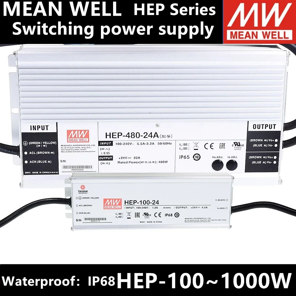 

HEP-100/150/185/240/320/480/600/600C/1000 LED Driver acdc -12/15/20/24/30/36/42/48/54V Meanwell Power supply battery charger