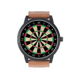 2024 Decorative Accessory Quartz Wrist Men's Watch Target Darts Game Design Campus Punk Cool Style Gift Souvenir For Festival