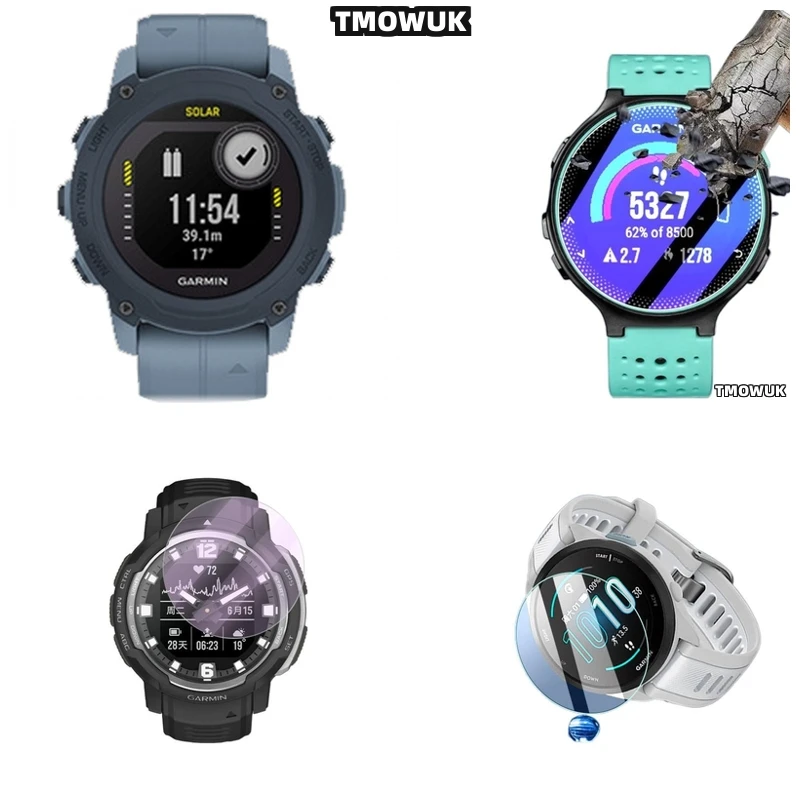 

9H Tempered Glass Shield For Garmin Instinct 2 2X 3 3E Crossover 40 45 50 Mm, Anti-Fingerprint Design