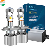 H4 LED Laser Lens H4 LED Light H4 LED Headlight Bulb Mini Lens Projector  Motorcycle Lights 70W 10000LM 2PCS