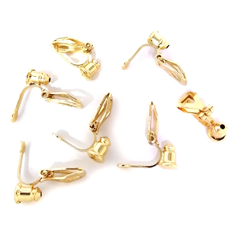 10pcs/Lot Triangle Ear Clip Converter Clip Earring Converters DIY Handmade Turn Studs Silver needle Into A Clip-On Earring JF191