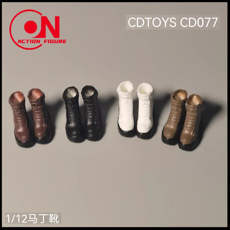 cdtoys cd077 1/12 فاسق دراجة نارية نمط الأحذية الصلبة الأحذية نموذج صالح 6 ''الجندي انفصال قدم عمل الشكل الجسم الدمى #1