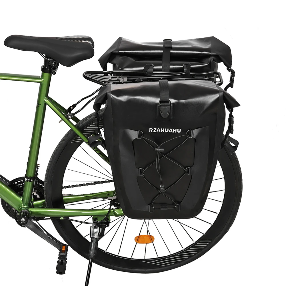 

25L Bike Pannier Bag Large Capacity Waterproof Rear Seat Trunk Bag Travel Luggage Carrier Cycling Bag Bicycle Saddle Rack Bags