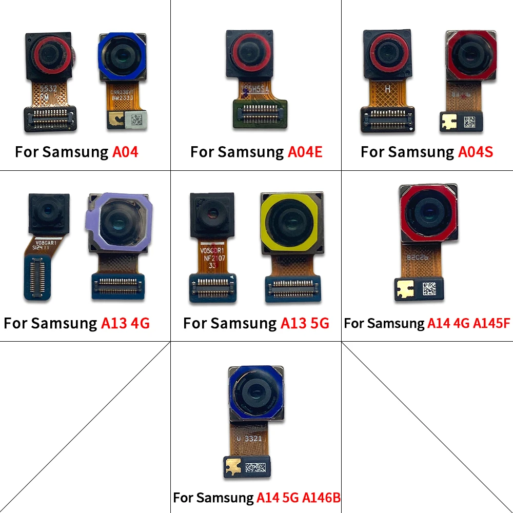 NEW Front Small Facing Camera + Rear Big Main Camera Module Flex Cables For Samsung A04 A04E A04S A13 4G 5G A135F A136B