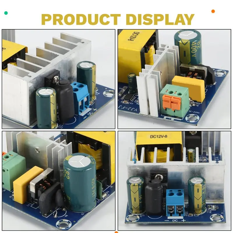M12K-12V 8A Switching Power Supply Board Module 100W High Power Power Supply Bare Board AC85-265V To DC 12V Board Module Easy To