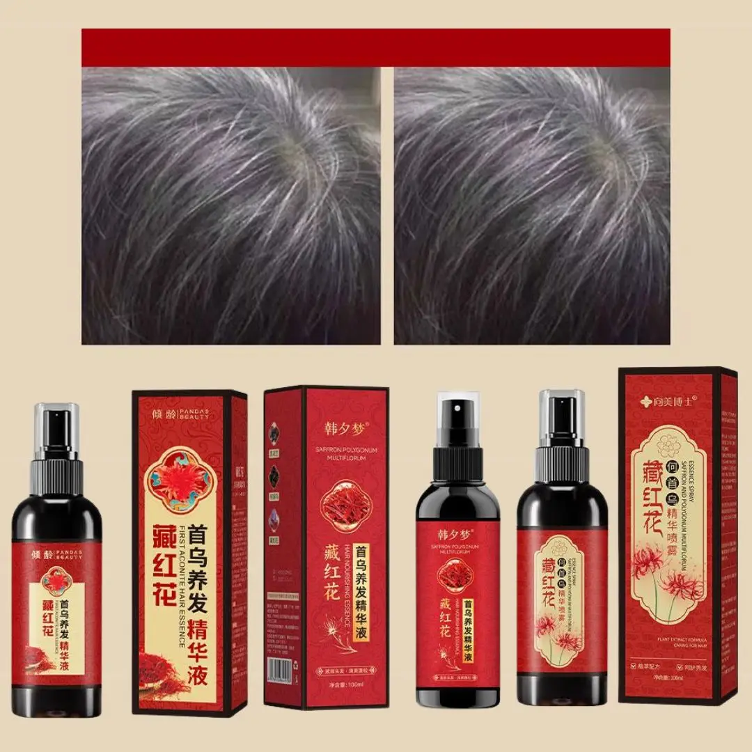 

Polygoni Multiflorum Hair Serum Saffron Hair Oil Nourishing Scalp Strengthen Root Repair Damaged Hair Herbal Hair Care Spray