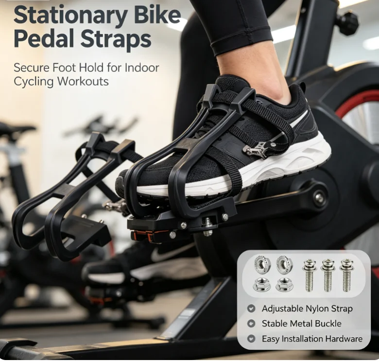 1pair Cycling  Road Bike Pedal Toe Clip Strap Belts Bicycle Pedal Shoe Harness Cycling Shoes Casing Holder Band Strip