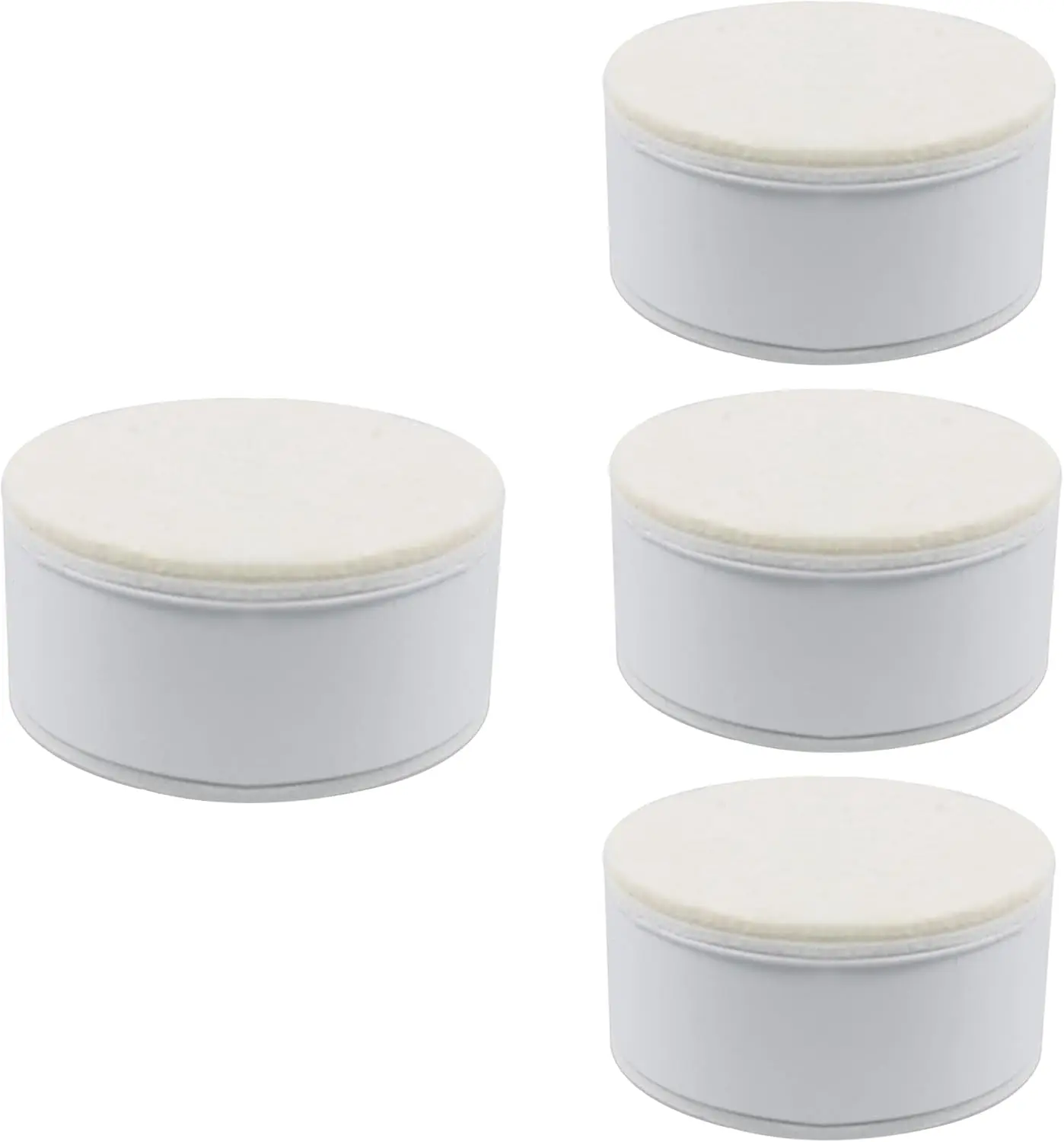 

4PCS 1.2Inch Self-Adhesive Round Furniture Riser, White Carbon Steel Bed Table Sofa Lift Riser, Heavy Duty Couch Cabinet Riser,