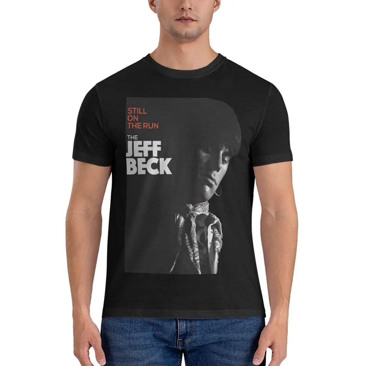 Man On The Moon Ii The Men T Shirt Jeff Beck Vintage Tee Shirt Short Sleeve Crew Neck T-Shirts Pure Cotton Summer Clothing