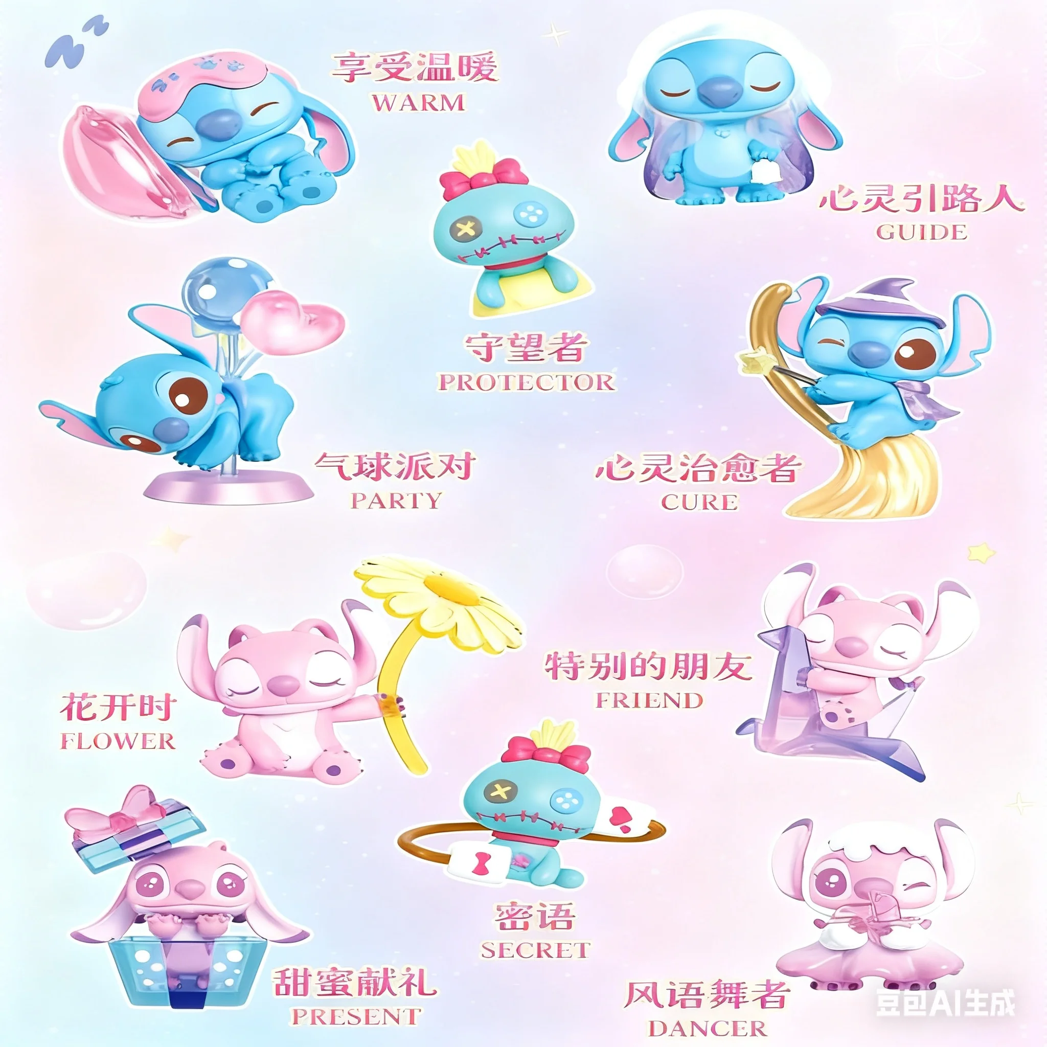 

Anime Cartoon Stitch Adventure Series Blind Bag Small Cute Exquisite Texture Toy Ornament Cartoon Desktop Model Mystery Gift