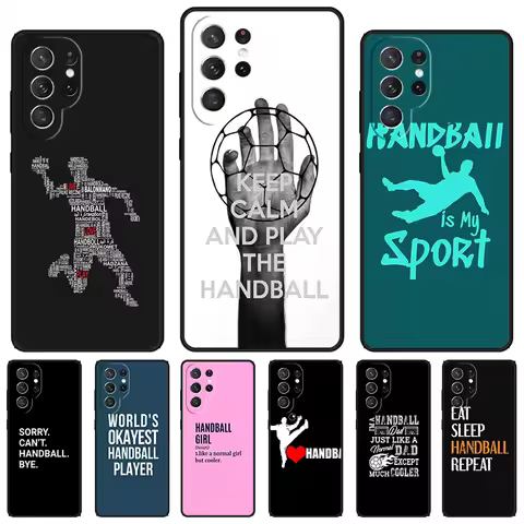 Handball Handballer phone case For Samsung Galaxy S24 S23 S22 Ultra Note 10 20 Plus S8 S9 S10 S20 S21 FE Cover