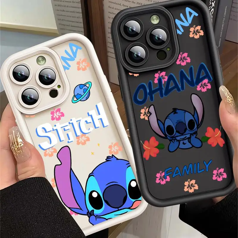 

Disney Love You Stitch Angel Phone case for Apple iPhone 12 14 Pro cases 11Pro Max 11 16 Plus 13Pro max 15plus 11pro funda Cover