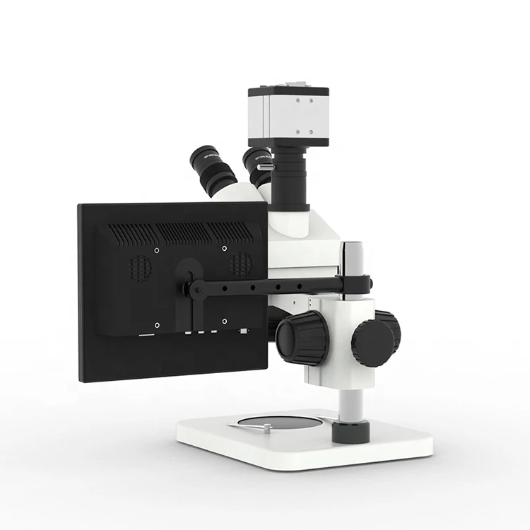 Microscópio estéreo trinocular de microscópio de alta definição com câmera VGA LCD para reparo de iPhone IC