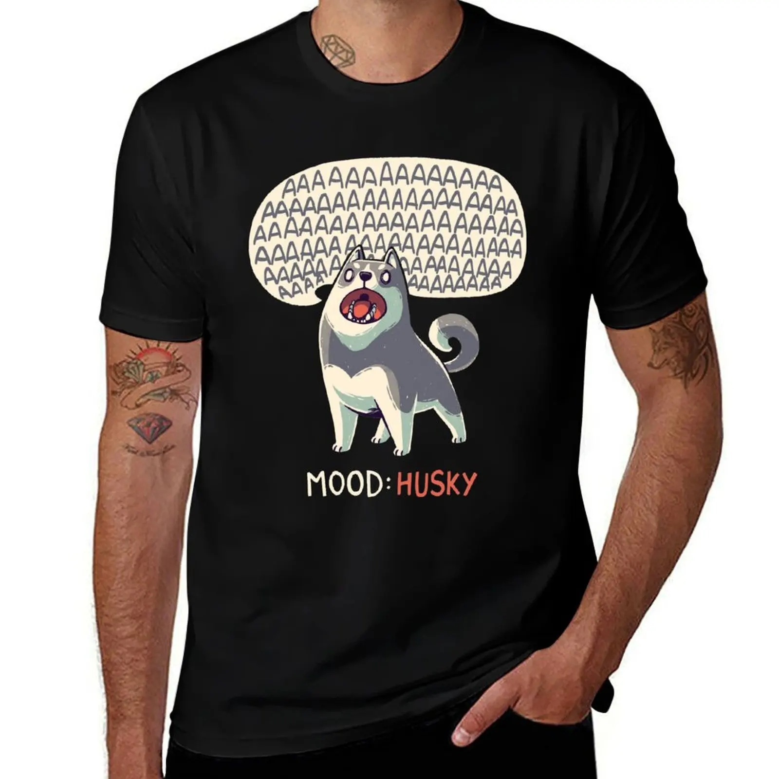 

essential T-Shirt // man T-Shirt Mood: man shirt Howling, Dog, shirt Husky cotton Funny luxury Siberian shirt t t t