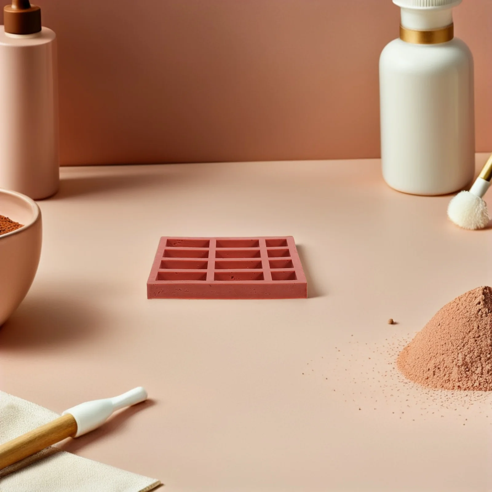 

Silicone Brick Wall Mold for Mini Architecture DIY Crafts Realistic Texture Plaster Resin Desktop Decor Educational