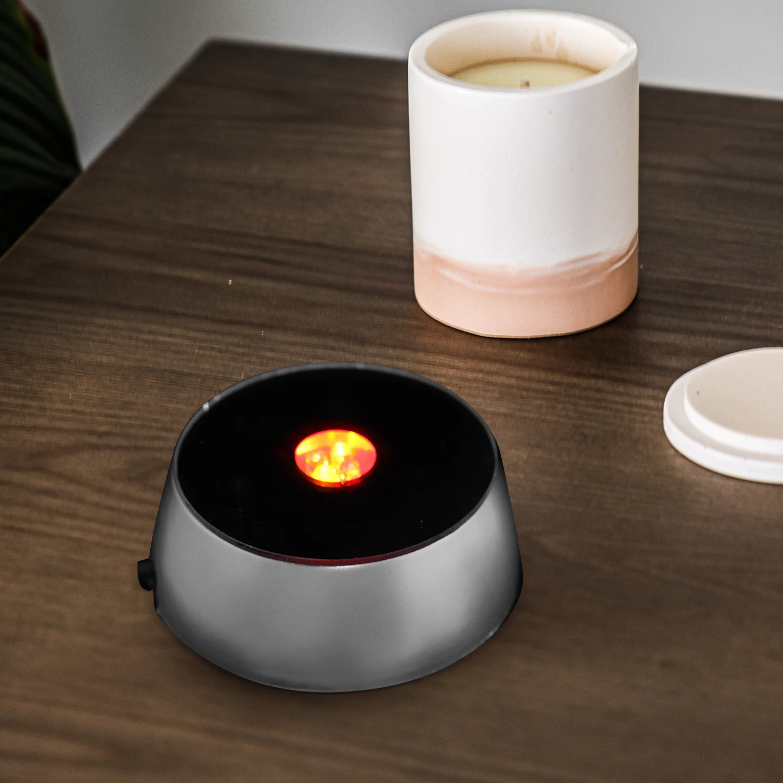 

4pcs Led Crystal Display Stand Base Colorful Light For Glass Art Jewelry Decor Operated Holder