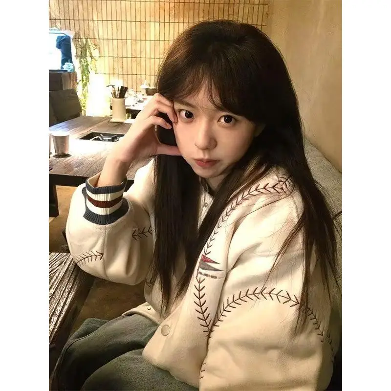 

Loose Fit Men's Jaet 2024 Spring Autumn Sli Harajuku Korean Hong Kong Sle Trendy Outerwear Stand Fit Long Sve