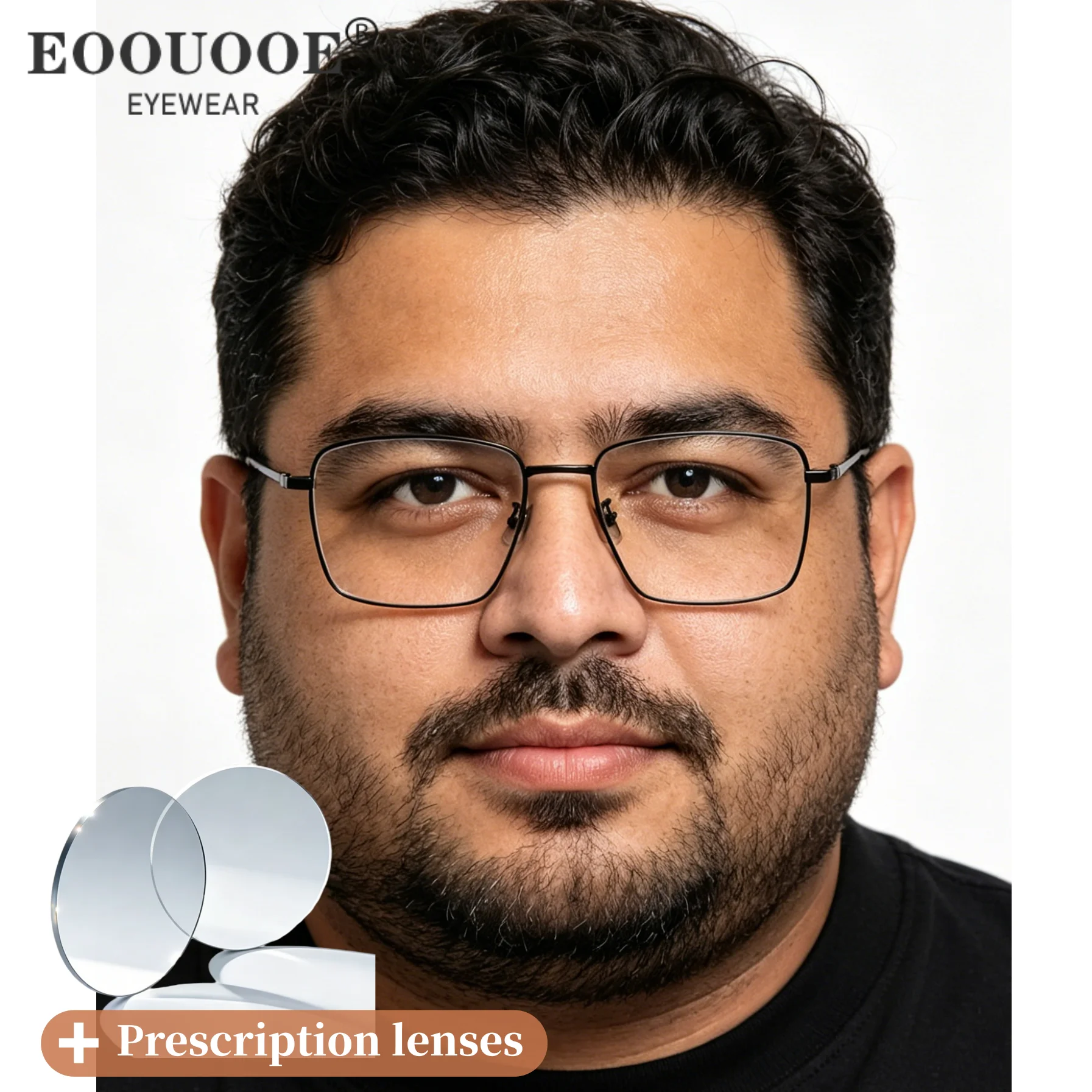 Big Face 57mm Ultrawide Lense Men's Glasses Pure Titanium Myopia Progressive Customized Prescription Lenses Aspherical