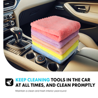 5Pcs Car Wash Premium Microfiber Towel 30x30cm Car Cleaning Drying Cloth Hemming Car Care Cloth Detailing Car Wash Towel