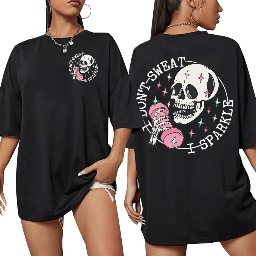 Be Happy Lift Heavy Funny Gym Weightlifting Graphic T Shirt Men Women Casual Fashion 100% Cotton Oversized T-shirt Cute Clothing image 3