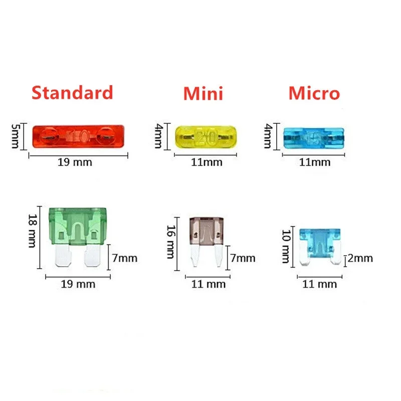 12V Fuse Holder Add-a-circuit TAP Adapter Micro Mini Standard ATM APM Blade Auto Fuse with 10A Blade Car Waterproof Power Socket