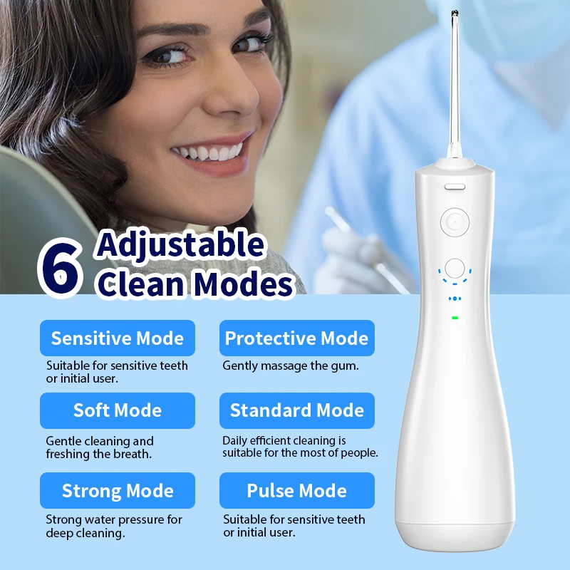 Ipx7 intelligence Water Flosser Teeth Cleaning Power Flosser Nozzle Dentist Machine Oral Irrigator Dental Water Jet