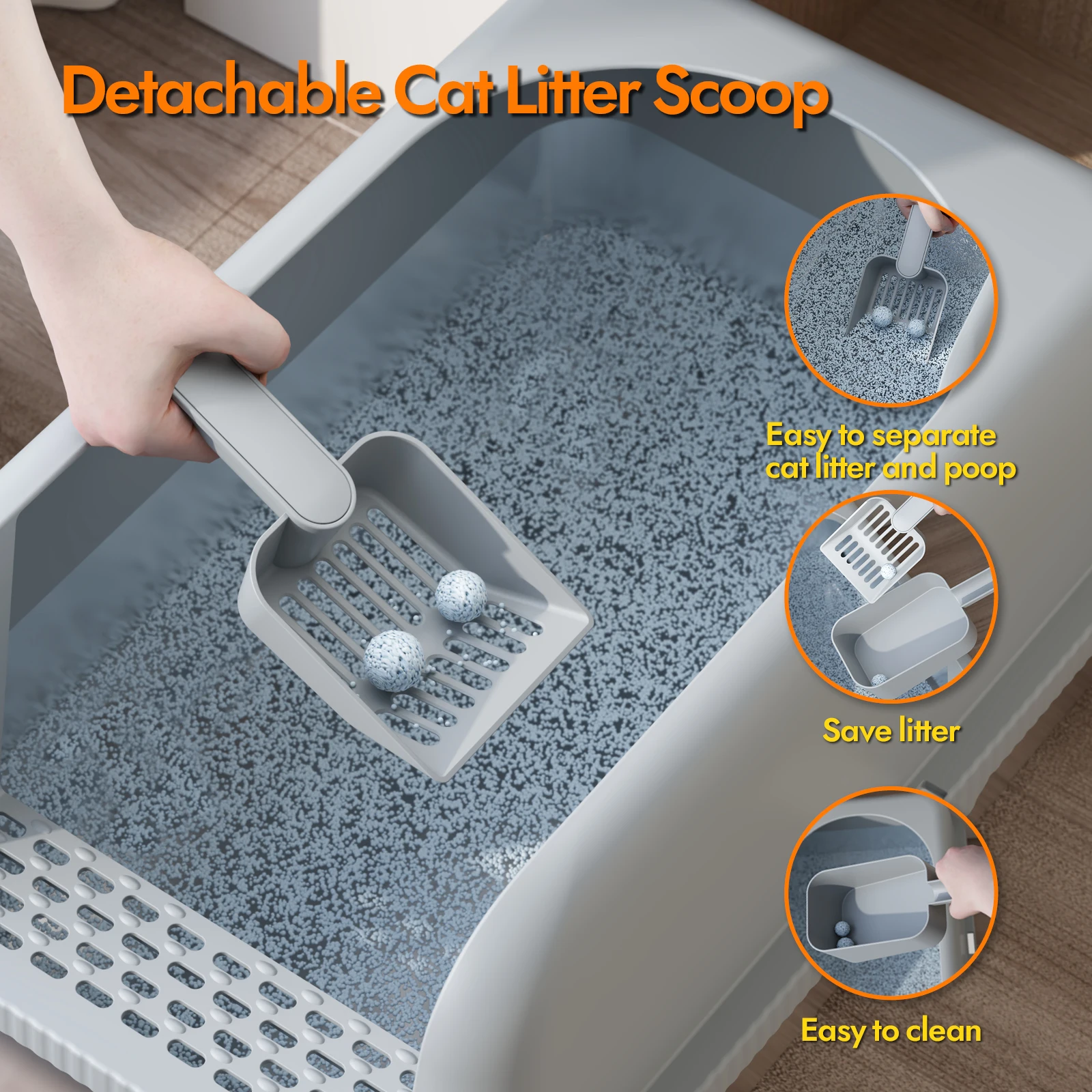 Semi-enclosed Cat Litter Box Thickened Anti-Splash Cat Toilet Poop Basin Cat Litter Box With Random Color Cat Litter Mat