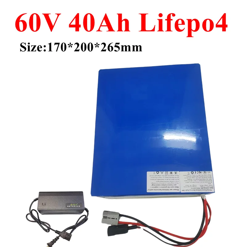 

60V 40Ah 40A Lifepo4 Lithium battery pack Deep Cycle With BMS charger for 2000W 3000W bicicleta eléctrica Roller