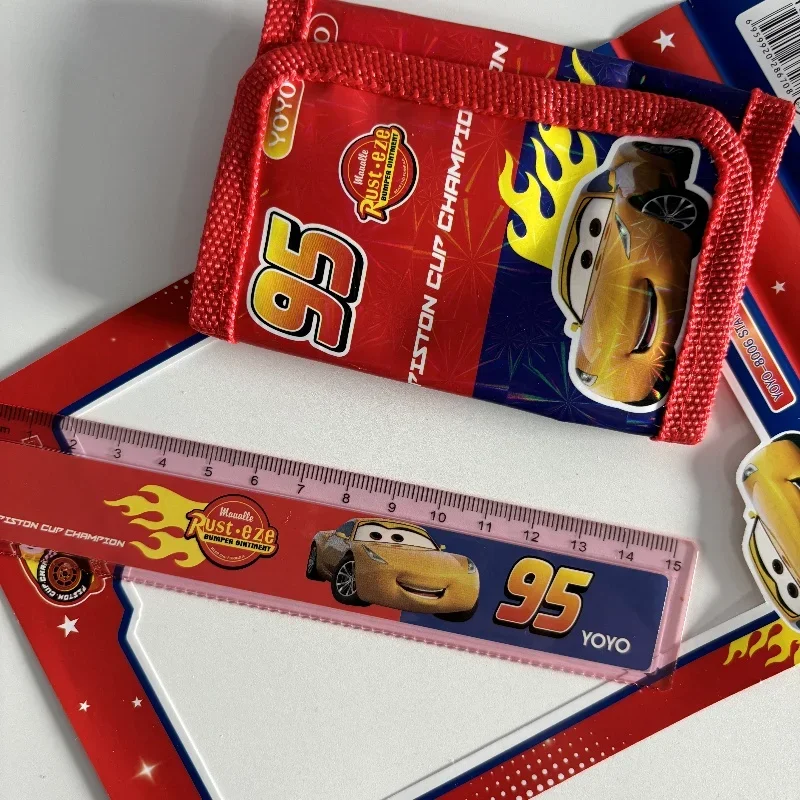 Disney Cars Stationery Set Cartoon Car Eraser Pencil Sharpener Students School Supplies Rulers Purse Children Birthday Gifts