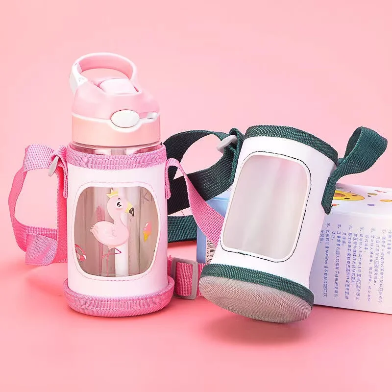 1pc Wasser flasche Abdeckung Tasche Kinder Wasser Trinkbecher Flasche tragbare süße Tasche Thermol Flasche Abdeckungen