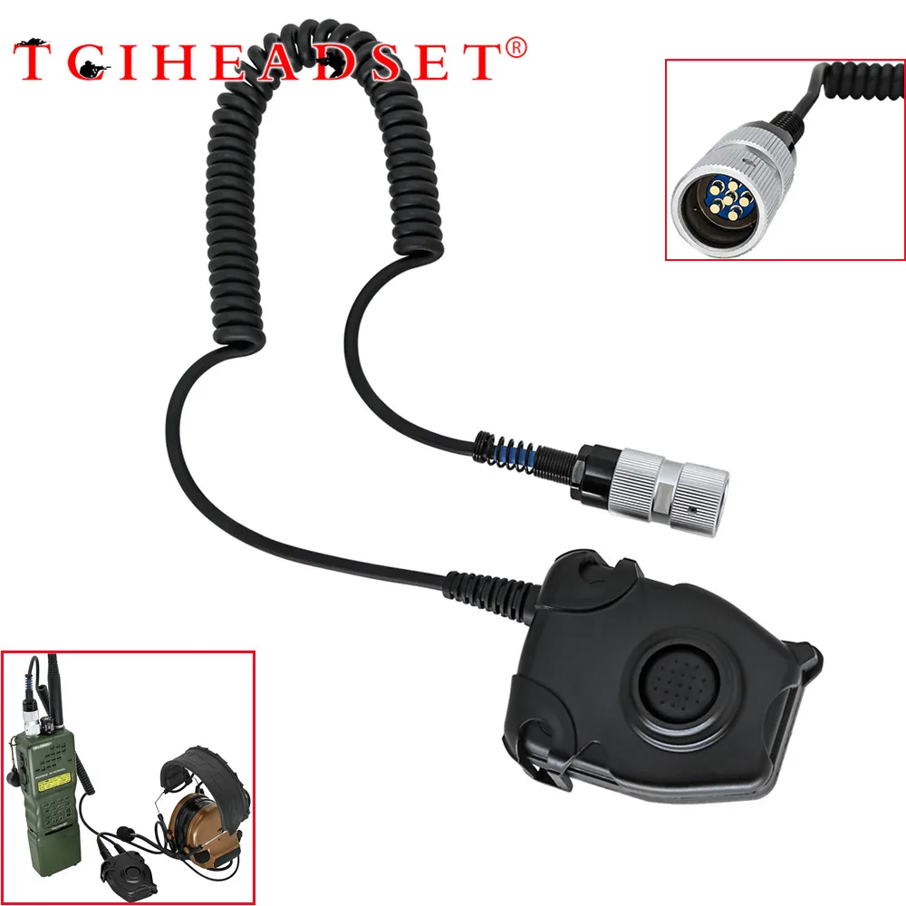 

Tactical U94 PTT for PRC 152 PRC 148 Emulation Box Tactical Headset Adapter Comta Shooting Military Headset 6 Pin Ptt