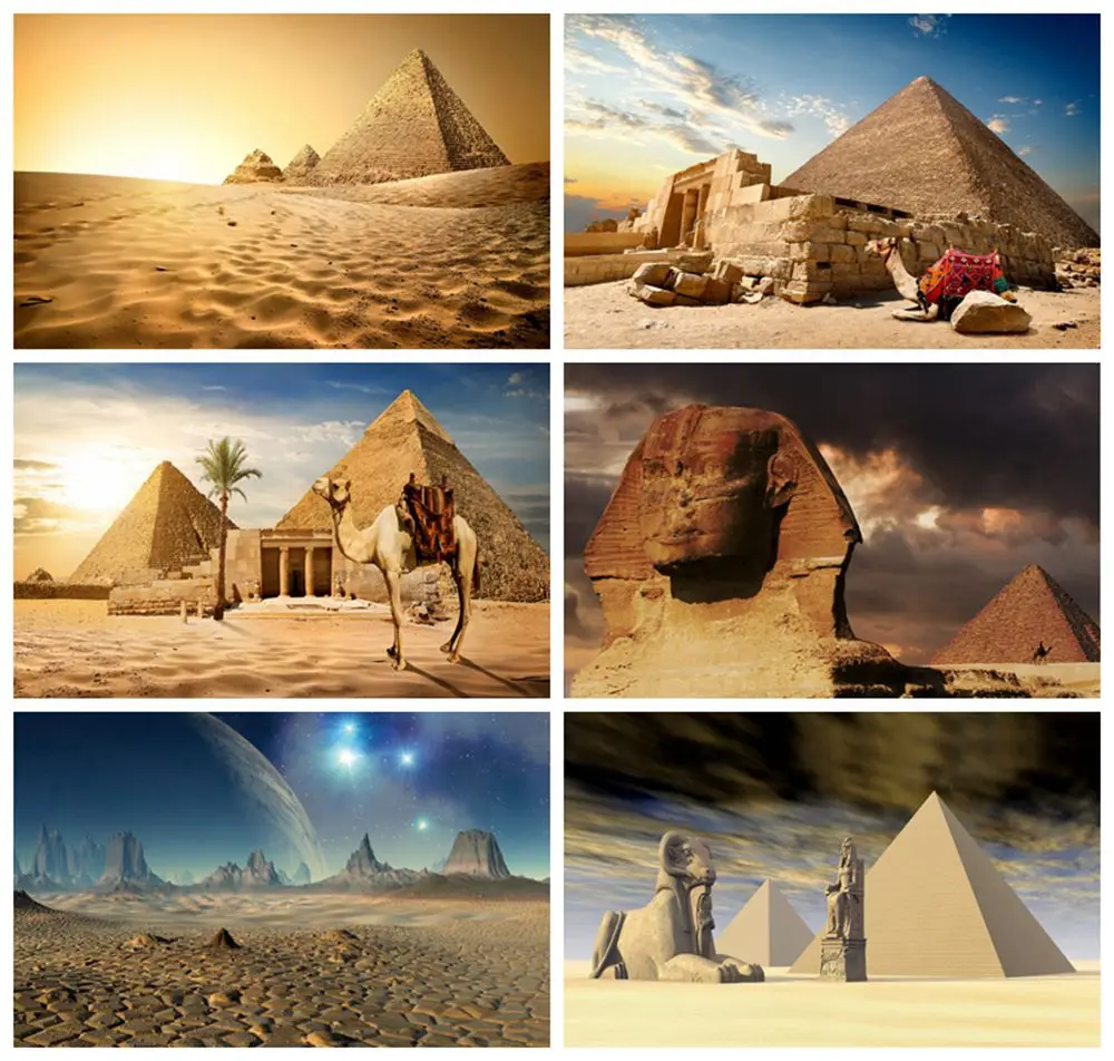 

Vintage Pyramid Egypt Ancient Dusk Wild Desert Sand Scenic Photography Background Photographic Backdrop For Photo Studio