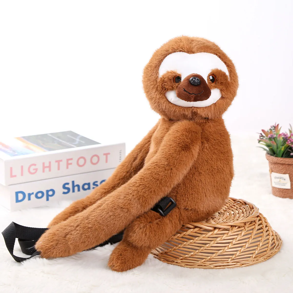 10 cm Nette Faultier Plüsch Puppe Schulter Tasche Simulation Faultier Plüsch Rucksack Kreative Zoo Souvenir Kinder Geburtstag Geschenk