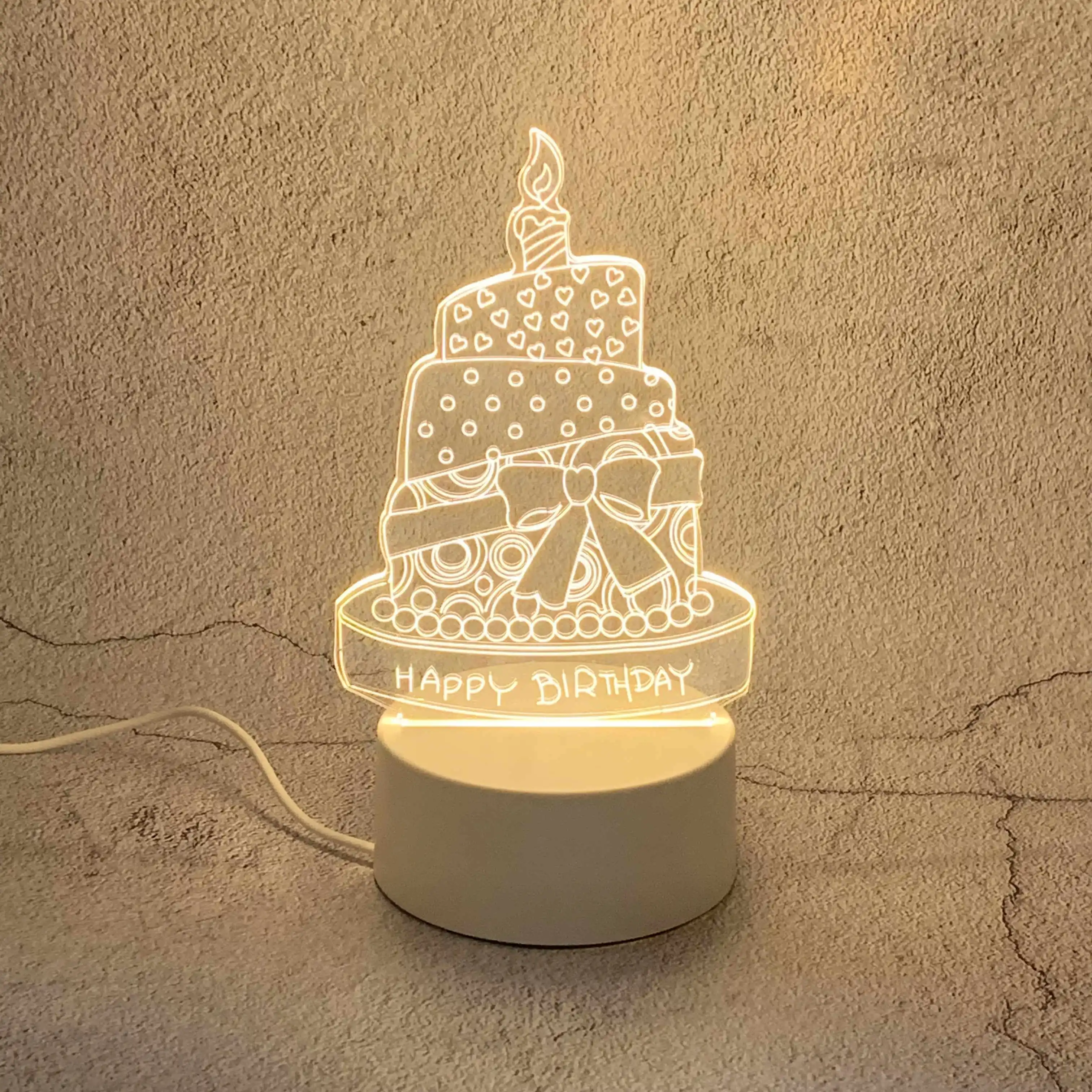 New Christmas Gift Nightlight 3D Plug-in Bedroom Bed Simple Night Light High Appearance Level