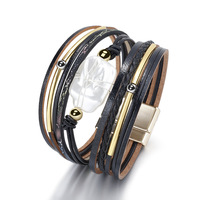 ZG Women's Bracelet Original Natural Baroque Pearl Niche Design Boho Braided Stainless Steel Magnetic Buckle Female Jewelry