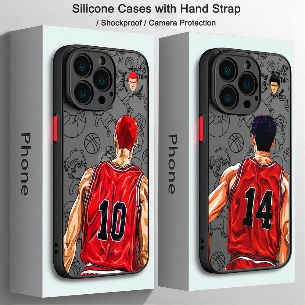 Etui na telefon Hot Blood Anime Slam Dunks do Xiaomi Redmi Note 13 12 11 10 10C 10X 9 9A 9T 9C 8 7 Pro Plus 5G Matte Clear Cover