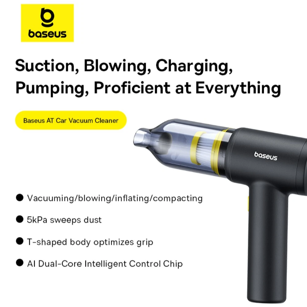 

Baseus Car Vacuum Cleaner 5000Pa Wireless Air Dust Blower Gun for Car Portable Car Cleaning Appliance Cordless Vehicle Cleaner