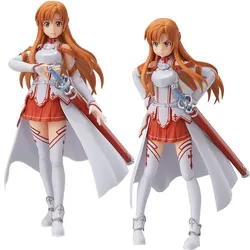 Figura de acción de Sword Art Online, Yuuki Asuna Fighting Form, modelo de pie, cara cambiable, juguetes para niños, muñeca de regalo de PVC, 14CM